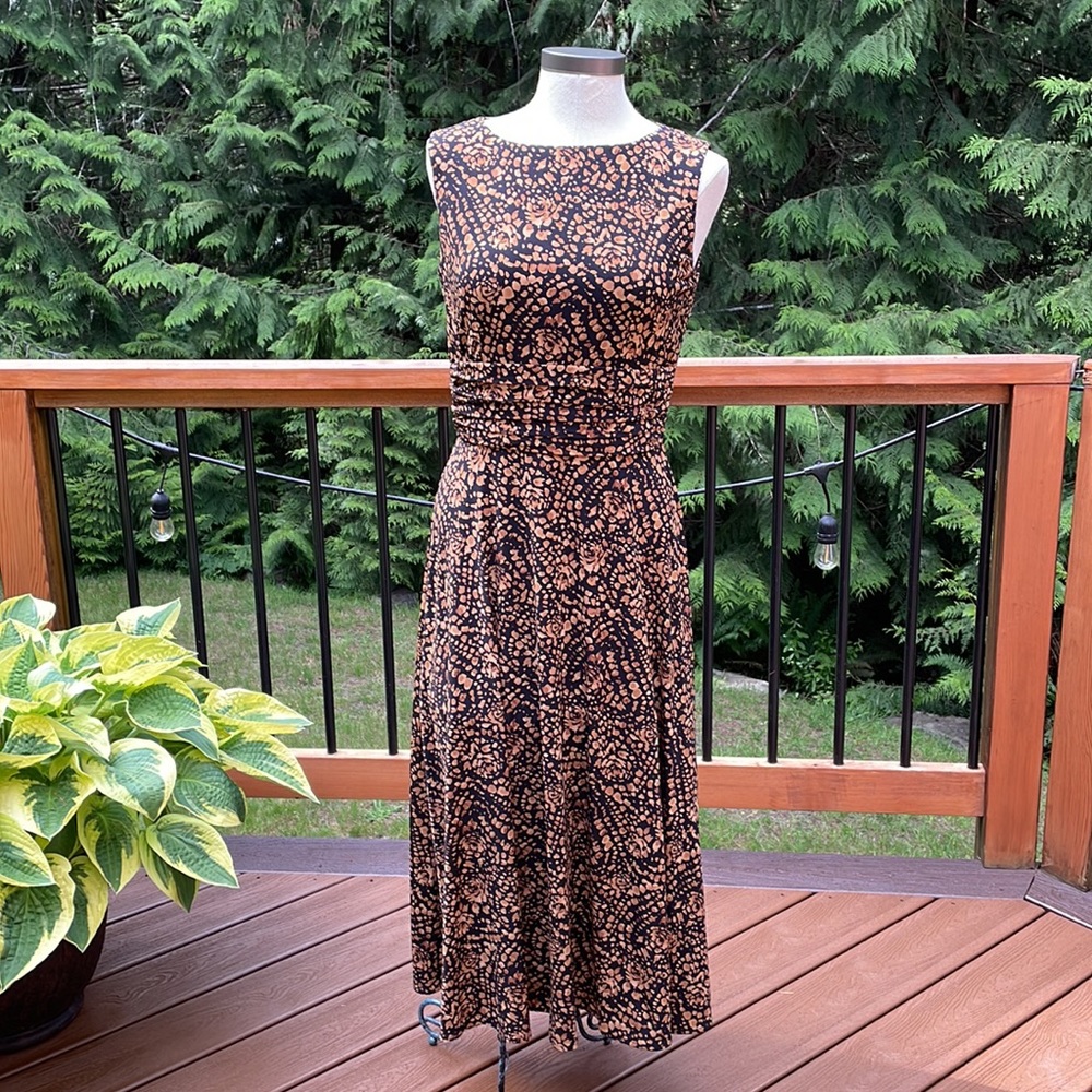 Coldwater Creek Pleated Waist Petite Dress
